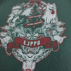 Eskimo Joe's Twas The Night Before Christmas Green Tee With Holiday Theme XL